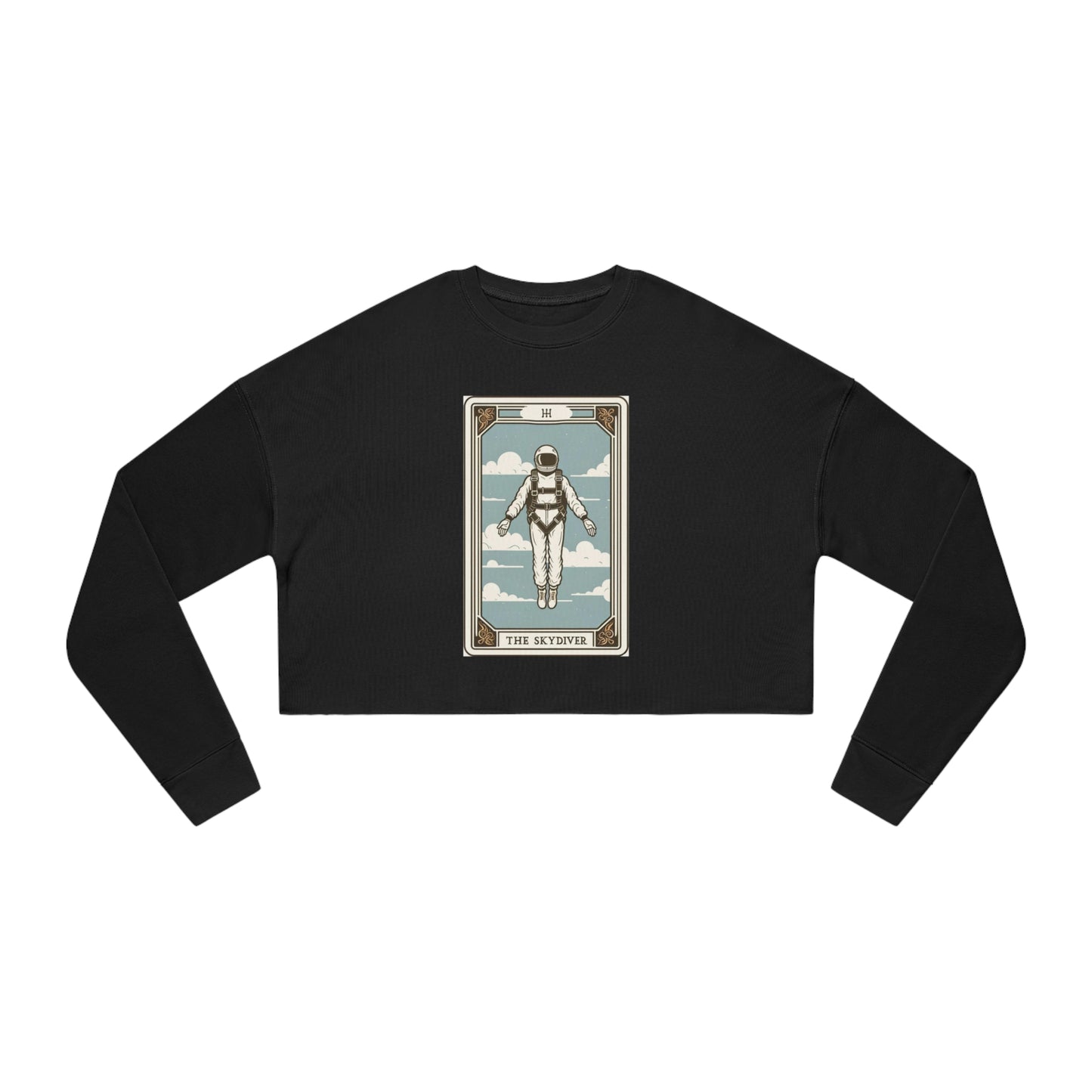 Jetfueldrip Tarot cropped sweater, ram-skull backlogo