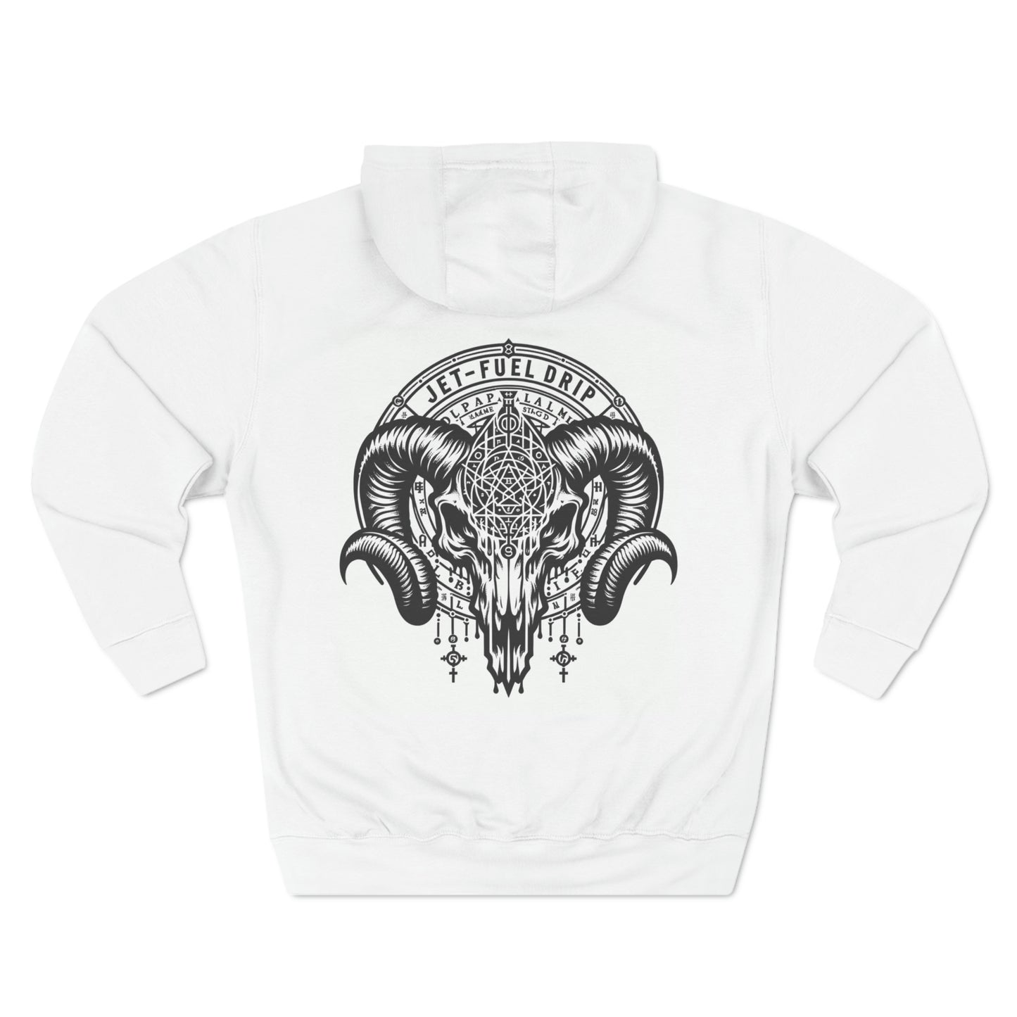 Ram skull -Three-Panel Fleece Hoodie