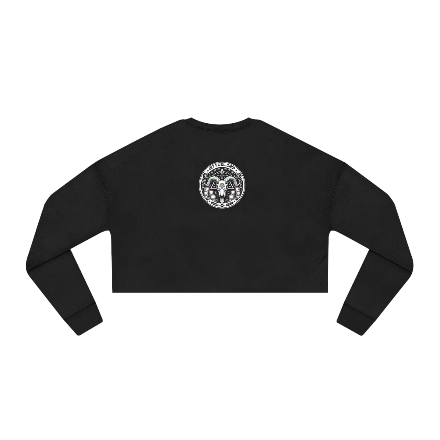 Jetfueldrip Tarot cropped sweater, ram-skull backlogo