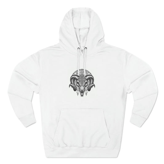 Ram skull -Three-Panel Fleece Hoodie